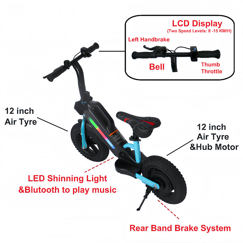 Vélo d'équilibre électrique pour enfants (24 V 180 W) SGBK01
