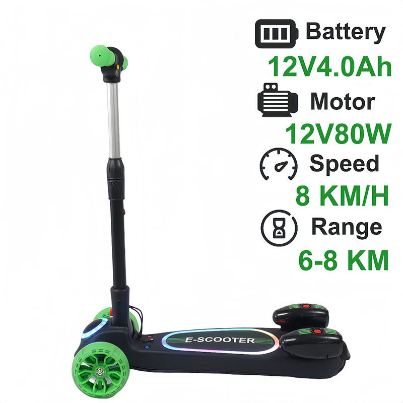 Scooter électrique pour enfants à 3 roues avec lumières LED (12 V 80 W) SG06S
